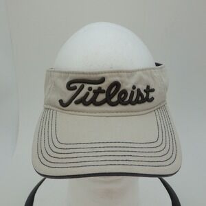 Titleist Golf Visor Tan Adjustable Strap Men Sport Hat
